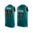 Men Nike Jacksonville Jaguars #77 Patrick Omameh Limited Teal Green Player Name & Number Tank Top NFL Jersey