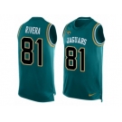 Men Nike Jacksonville Jaguars #81 Mychal Rivera Limited Teal Green Player Name & Number Tank Top NFL Jersey