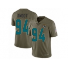 Men Nike Jacksonville Jaguars #94 Dawuane Smoot Limited Olive 2017 Salute to Service NFL Jersey