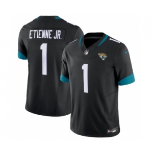 Men's Jacksonville Jaguars #1 Travis Etienne Jr. Black 2023 F.U.S.E Vapor Untouchable Limited Football Stitched Jersey