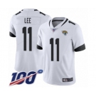 Men's Jacksonville Jaguars #11 Marqise Lee White Vapor Untouchable Limited Player 100th Season Football Jersey
