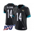 Men's Jacksonville Jaguars #14 Justin Blackmon Black Team Color Vapor Untouchable Limited Player 100th Season Football Jersey