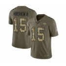 Men's Jacksonville Jaguars #15 Gardner Minshew II Limited Olive Camo 2017 Salute to Service Football Jersey
