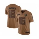 Men's Jacksonville Jaguars #16 Trevor Lawrence 2023 Brown Salute To Service Vapor Untouchable Limited Football Stitched Jersey