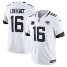 Men's Jacksonville Jaguars #16 Trevor Lawrence White 2025 F.U.S.E. With 4-Star C Patch Vapor Limited Football Stitched Jersey