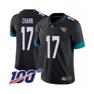 Men's Jacksonville Jaguars #17 DJ Chark Black Team Color Vapor Untouchable Limited Player 100th Season Football Jersey