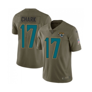 Men's Jacksonville Jaguars #17 DJ Chark Limited Olive 2017 Salute to Service Football Jersey