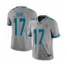 Men's Jacksonville Jaguars #17 DJ Chark Silver Inverted Legend Limited Football Jersey