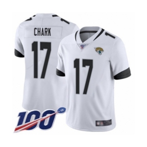 Men's Jacksonville Jaguars #17 DJ Chark White Vapor Untouchable Limited Player 100th Season Football Jersey