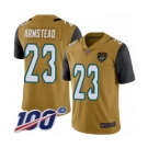 Men's Jacksonville Jaguars #23 Ryquell Armstead Limited Gold Rush Vapor Untouchable 100th Season Football Jersey
