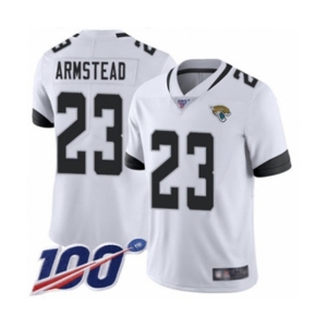 Men's Jacksonville Jaguars #23 Ryquell Armstead White Vapor Untouchable Limited Player 100th Season Football Jersey