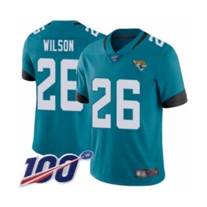 Men's Jacksonville Jaguars #26 Jarrod Wilson Teal Green Alternate Vapor Untouchable Limited Player 100th Season Football Jersey