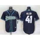 Men's Jacksonville Jaguars #41 Josh Allen Black With Patch Cool Base Baseball Stitched Jersey