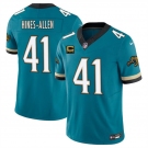 Men's Jacksonville Jaguars #41 Josh Hines-Allen Teal 2025 F.U.S.E. With 4-Star C Patch Prowler Throwback Vapor Limited Football Stitched Jersey