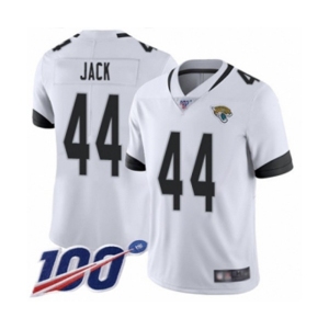 Men's Jacksonville Jaguars #44 Myles Jack White Vapor Untouchable Limited Player 100th Season Football Jersey