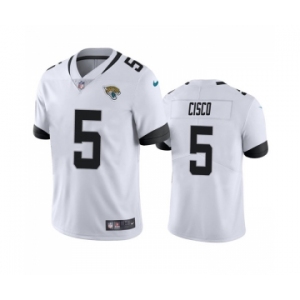 Men's Jacksonville Jaguars #5 Andre Cisco White Vapor Untouchable Limited Stitched Jersey