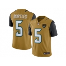Men's Jacksonville Jaguars #5 Blake Bortles Nike Gold Color Rush Limited Jersey
