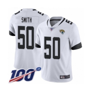 Men's Jacksonville Jaguars #50 Telvin Smith White Vapor Untouchable Limited Player 100th Season Football Jersey