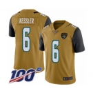 Men's Jacksonville Jaguars #6 Cody Kessler Limited Gold Rush Vapor Untouchable 100th Season Football Jersey