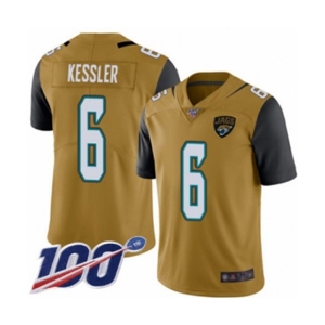 Men's Jacksonville Jaguars #6 Cody Kessler Limited Gold Rush Vapor Untouchable 100th Season Football Jersey