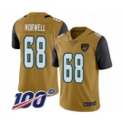 Men's Jacksonville Jaguars #68 Andrew Norwell Limited Gold Rush Vapor Untouchable 100th Season Football Jersey