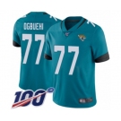 Men's Jacksonville Jaguars #77 Cedric Ogbuehi Teal Green Alternate Vapor Untouchable Limited Player 100th Season Football Jersey