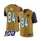 Men's Jacksonville Jaguars #84 Keelan Cole Limited Gold Rush Vapor Untouchable 100th Season Football Jersey