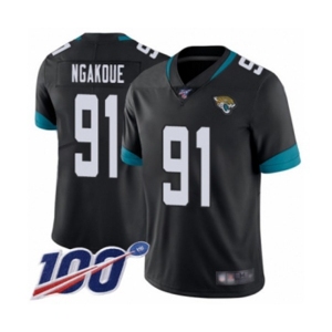 Men's Jacksonville Jaguars #91 Yannick Ngakoue Black Team Color Vapor Untouchable Limited Player 100th Season Football Jersey