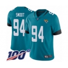 Men's Jacksonville Jaguars #94 Dawuane Smoot Teal Green Alternate Vapor Untouchable Limited Player 100th Season Football Jersey