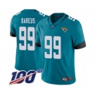 Men's Jacksonville Jaguars #99 Marcell Dareus Teal Green Alternate Vapor Untouchable Limited Player 100th Season Football Jersey
