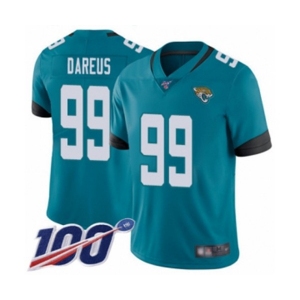 Men's Jacksonville Jaguars #99 Marcell Dareus Teal Green Alternate Vapor Untouchable Limited Player 100th Season Football Jersey