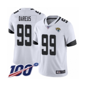 Men's Jacksonville Jaguars #99 Marcell Dareus White Vapor Untouchable Limited Player 100th Season Football Jersey