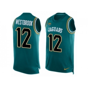 Men's Nike Jacksonville Jaguars #12 Dede Westbrook Limited Teal Green Player Name & Number Tank Top NFL Jersey