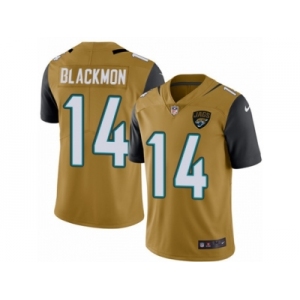 Men's Nike Jacksonville Jaguars #14 Justin Blackmon Limited Gold Rush NFL Jersey