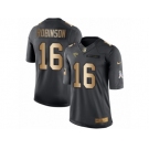 Men's Nike Jacksonville Jaguars #16 Denard Robinson Limited Black Gold Salute to Service NFL Jersey