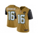 Men's Nike Jacksonville Jaguars #16 Denard Robinson Limited Gold Rush NFL Jersey