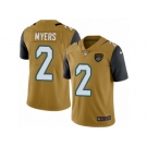 Men's Nike Jacksonville Jaguars #2 Jason Myers Limited Gold Rush NFL Jersey