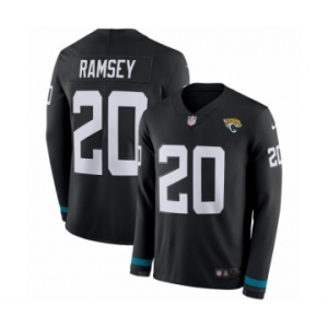Men's Nike Jacksonville Jaguars #20 Jalen Ramsey Limited Black Therma Long Sleeve NFL Jersey