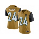 Men's Nike Jacksonville Jaguars #24 T.J. Yeldon Limited Gold Rush NFL Jersey
