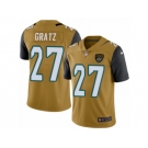 Men's Nike Jacksonville Jaguars #27 Dwayne Gratz Limited Gold Rush NFL Jersey