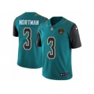 Men's Nike Jacksonville Jaguars #3 Brad Nortman Vapor Untouchable Limited Teal Green Team Color NFL Jersey