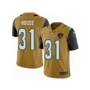 Men's Nike Jacksonville Jaguars #31 Davon House Limited Gold Rush NFL Jersey