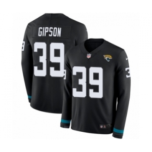 Men's Nike Jacksonville Jaguars #39 Tashaun Gipson Limited Black Therma Long Sleeve NFL Jersey