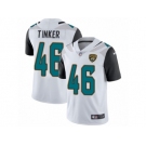 Men's Nike Jacksonville Jaguars #46 Carson Tinker White Vapor Untouchable Limited Player NFL Jersey