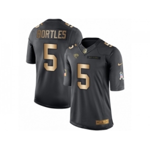 Men's Nike Jacksonville Jaguars #5 Blake Bortles Limited Black Gold Salute to Service NFL Jersey