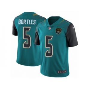 Men's Nike Jacksonville Jaguars #5 Blake Bortles Vapor Untouchable Limited Teal Green Team Color NFL Jersey
