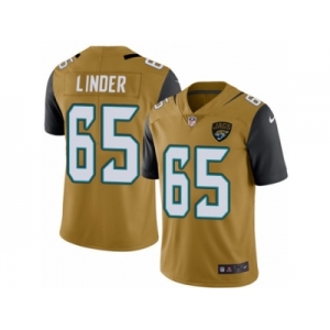 Men's Nike Jacksonville Jaguars #65 Brandon Linder Limited Gold Rush NFL Jersey