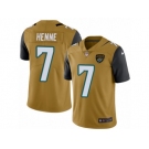 Men's Nike Jacksonville Jaguars #7 Chad Henne Limited Gold Rush NFL Jersey