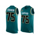 Men's Nike Jacksonville Jaguars #75 Cam Robinson Limited Teal Green Player Name & Number Tank Top NFL Jersey