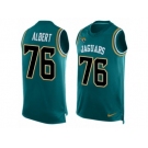 Men's Nike Jacksonville Jaguars #76 Branden Albert Limited Teal Green Player Name & Number Tank Top NFL Jersey